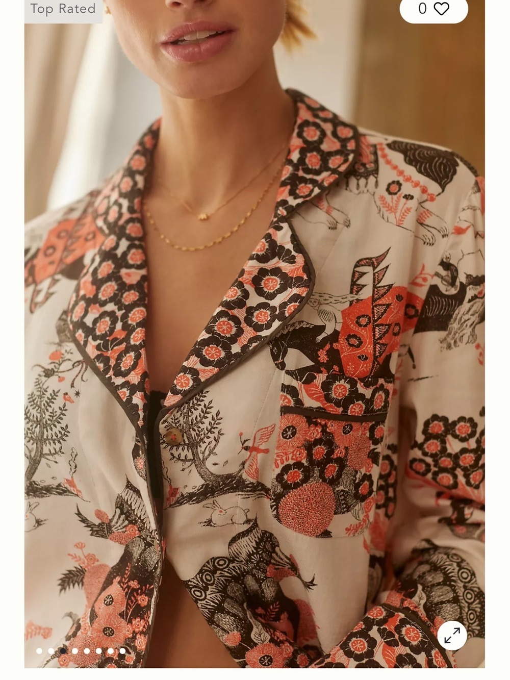Anthropologie Sanae Sugimoto for Anthropologie Flannel Sleep Top